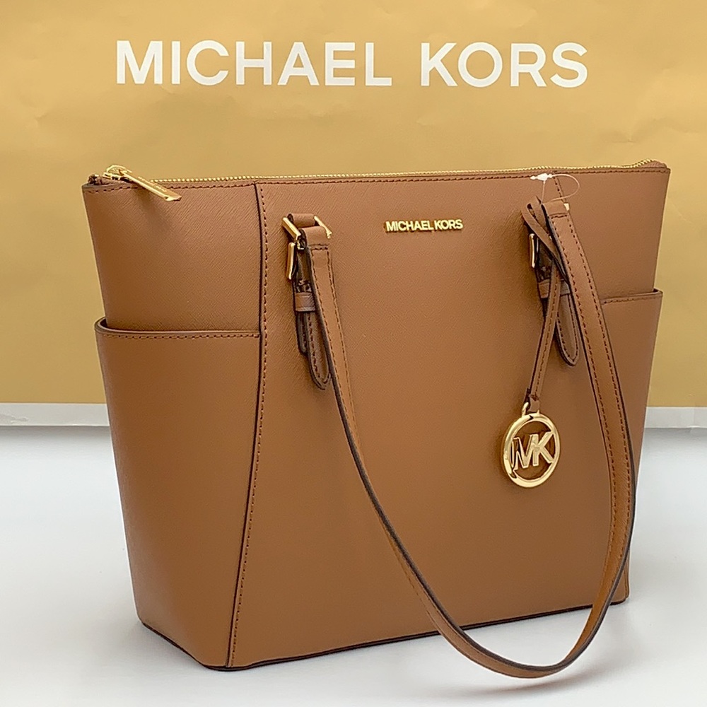 MICHAEL KORS Charlotte Large Leather Top-Zip Tote - Picture 5 of 15